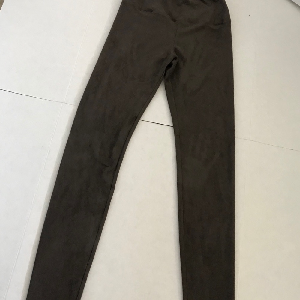 Aritzia wildfred suede charcoal high waist pants - Picture 3 of 6